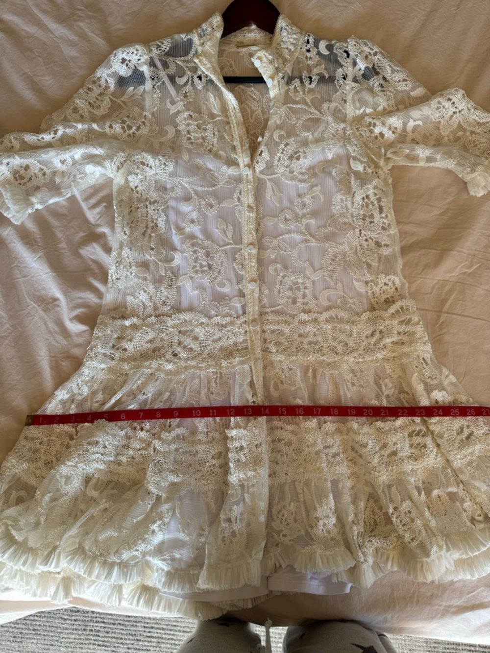 Alexis Manati White Lace Ruffle Mini Dress - Picture 9 of 15